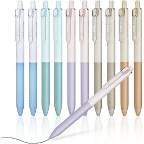 AUAUY Colored Retractable Gel Pens, 15PCS Cute Retractable Quick Dry Gel Ink Pen, Cute Pens 0.5mm Medium Point Quick Drying for Writing Drawing Journaling Note Taking School Office Home
