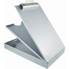 Saunders Metal Clipboard with Storage, Letter Size Heavy Duty Contractor Grade Clipboard, Dual Storage Form Holder with High Capacity Clip Made in USA