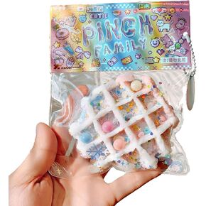 1 Pcs Taba Squishy Kawaii Squishy Fidget Toy Kit, Cute Squishy's Sensory Toys, Pinch Family Squishy Toys, Stress Relief for Party Favors, Mochi Squishy Kit for Adults (Blue)