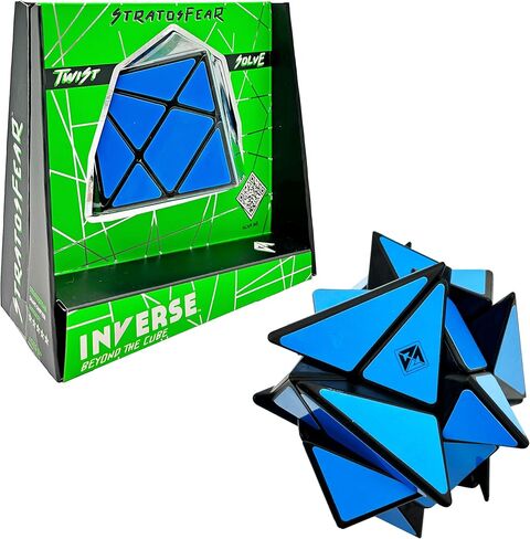 Project Genius | Inverse: Volstar Twist & Solve Puzzle - Difficulty Level: Medium, 10-Sided & 7 Colored Handheld Puzzle, Fun Décor & Gift Idea, Project Genius, Ages 8+ in Kuwait