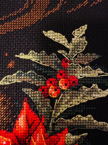 RIOLIS - Christmas Light 2056, Christmas Cross Stitch Kits 7" x9½, Cross Stitch Kits for Beginners & Advanced, Cross Stitch Kits for Adults, Counted Stitching Kits, Embroidery Kit Christmas in Kuwait