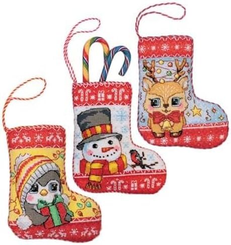 RIOLIS - Christmas Light 2056, Christmas Cross Stitch Kits 7" x9½, Cross Stitch Kits for Beginners & Advanced, Cross Stitch Kits for Adults, Counted Stitching Kits, Embroidery Kit Christmas in Kuwait