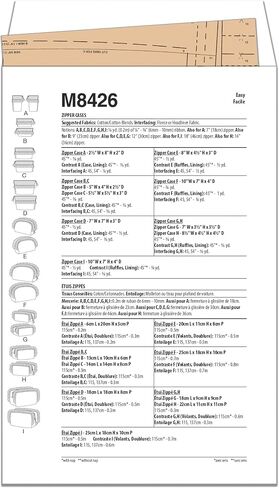 McCall's Ruffle Zipper Cases Sewing Pattern Kit, Design Code M8426, One Size, Multicolor in Saudi Arabia