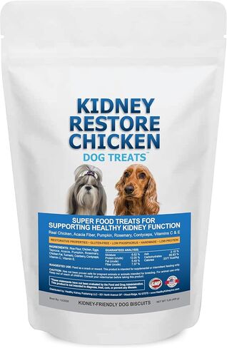Kidney Restore Chicken Dog Treats for Kidney Support. Low Protein Dog Treats Supports Kidney Health. Kidney Function Dog Treats for Kidney Dog Diet in Kuwait
