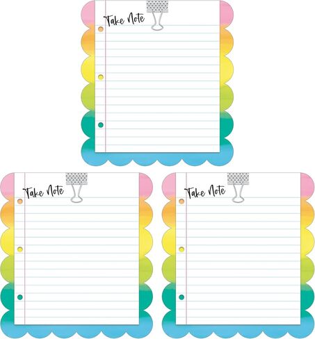 Carson Dellosa Creatively Inspired Notepad 3-Pack, Rainbow Note Pads for Goals, To Do List, Checklist, Notes, and Classroom Organization Stationary, Desk Accessories and Office Supplies in Saudi Arabia