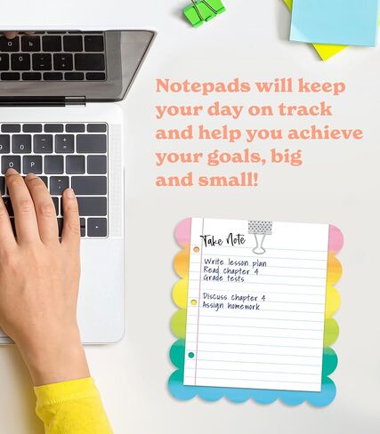 Carson Dellosa Creatively Inspired Notepad 3-Pack, Rainbow Note Pads for Goals, To Do List, Checklist, Notes, and Classroom Organization Stationary, Desk Accessories and Office Supplies in Saudi Arabia