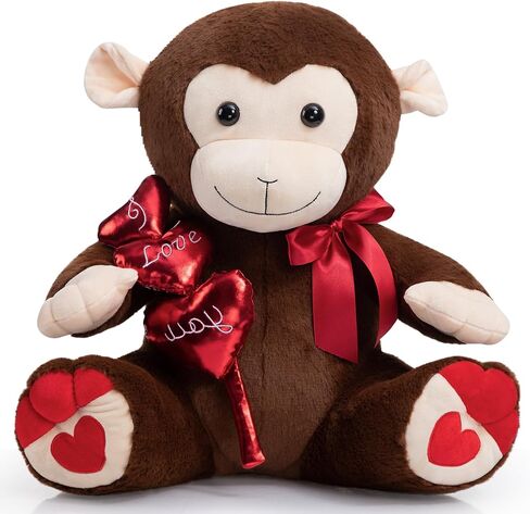 HollyHOME I Love You Panda Stuffed Animal Plush Panda with Red Hearts and Bow Sweet Plush Toy Gift 20 inches in Saudi Arabia