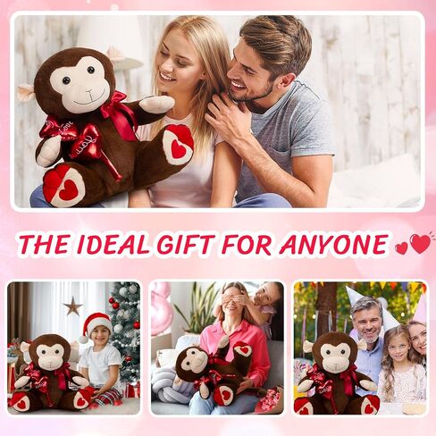 HollyHOME I Love You Panda Stuffed Animal Plush Panda with Red Hearts and Bow Sweet Plush Toy Gift 20 inches in Saudi Arabia