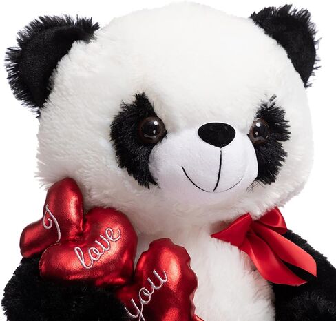 HollyHOME I Love You Panda Stuffed Animal Plush Panda with Red Hearts and Bow Sweet Plush Toy Gift 20 inches in Saudi Arabia