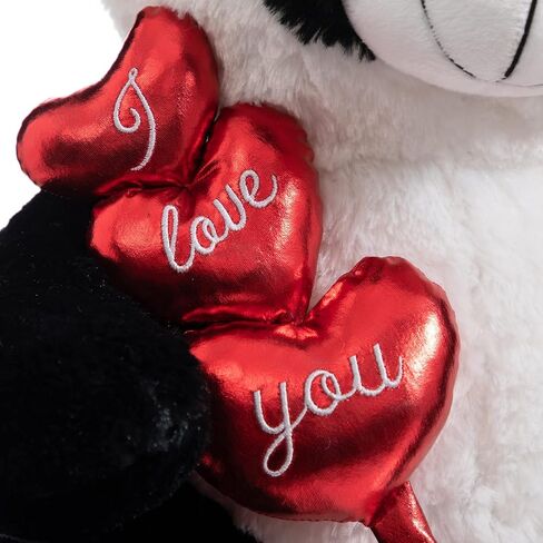 HollyHOME I Love You Panda Stuffed Animal Plush Panda with Red Hearts and Bow Sweet Plush Toy Gift 20 inches in Saudi Arabia