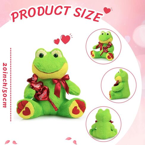 HollyHOME I Love You Panda Stuffed Animal Plush Panda with Red Hearts and Bow Sweet Plush Toy Gift 20 inches in Kuwait