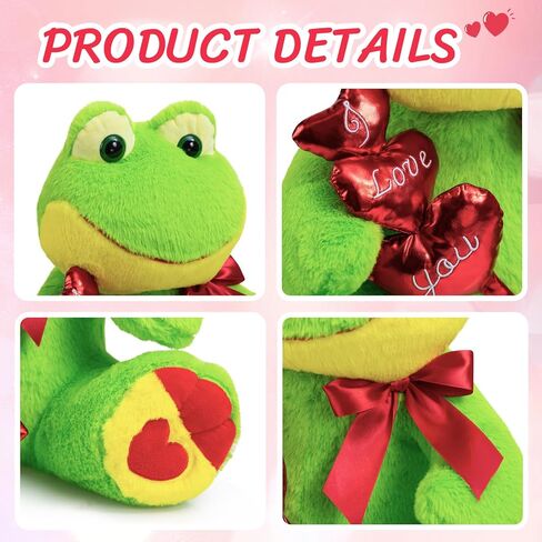 HollyHOME I Love You Panda Stuffed Animal Plush Panda with Red Hearts and Bow Sweet Plush Toy Gift 20 inches in Kuwait