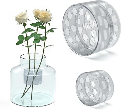 2 Pack Spiral Ikebana Stem Holder for Flowers Vases, Reusable Spiral DIY Bouquet Twister Flower Arrangement Holder (Transparent) in Saudi Arabia