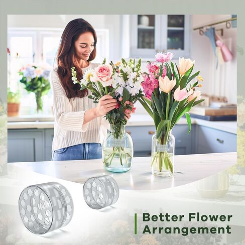 2 Pack Spiral Ikebana Stem Holder for Flowers Vases, Reusable Spiral DIY Bouquet Twister Flower Arrangement Holder (Transparent) in Saudi Arabia
