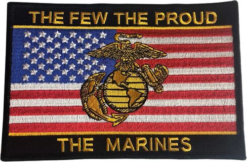 الولايات المتحدة مشاة البحرية فيلق USMC القلائل الفخور The Marines Barge Barge 6 "، مع مادة لاصقة من الحديد على الحديد in Saudi Arabia