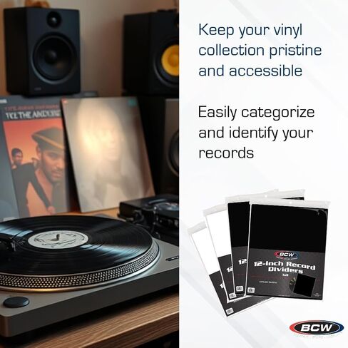 BCW Tall Dividers for 12 in Records - White | 25 Pack | Premium Quality Vinyl Storage in Kuwait