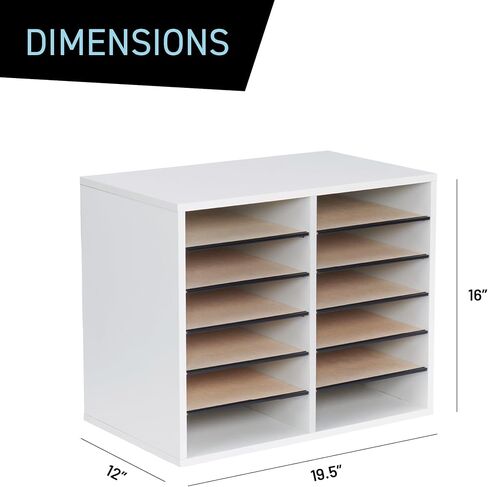 Safco Wooden Paper and Mail Organizer for Home Office and Classroom, Adjustable Shelves and Stackable in Saudi Arabia