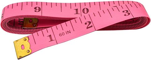 5 Pcs Flexible Tape Measure, 150cm/60 inch, Pack of 5, Accurate Dual Scale Standard & Metric Measurements Tape,Soft Measuring Tape for Body, Weight Loss Sewing Tailor Craft Ruler (Pink) in Kuwait