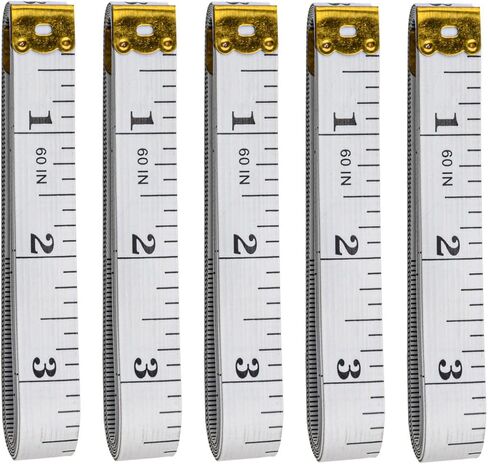 5 Pcs Flexible Tape Measure, 150cm/60 inch, Pack of 5, Accurate Dual Scale Standard & Metric Measurements Tape,Soft Measuring Tape for Body, Weight Loss Sewing Tailor Craft Ruler (Pink) in Kuwait
