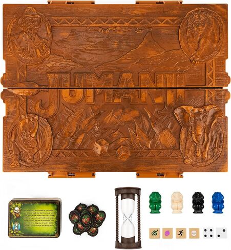Jumanji Deluxe Game, Immersive Electronic Version of The Classic Adventure Movie Board Game, with Lights and Sounds, Family Game Night Game for Kids & Adults Ages 8 and up in Kuwait