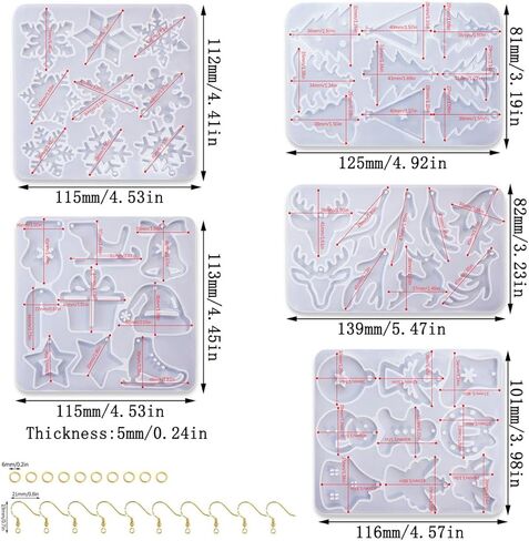 Playing Mold 4Pcs Butterfly Shape Pendant Epoxy Resin Silicone Mold for DIY Hairpin,Jewelry Earrings, Pendants, Jewelry Grinding, Key Pendant Tools in Kuwait