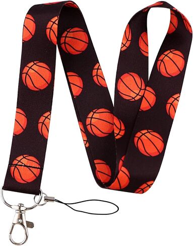 Basketball Lanyards with ID Badges Sports Neck Lanyard ID Holder Student School Teacher Keychain Lanyard for Keys Boys Girls in Saudi Arabia