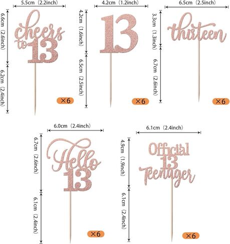 Rsstarxi 30 Pack 8th Birthday Cupcake Toppers Rose Gold Glitter Eight Hello 8 Cupcake Picks Cheers to 8 Years Old Cake Decorations for 8th Birthday Party Supplies in Kuwait