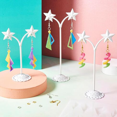 Boutigem 2Pcs Geometrical Earring Silicone Mold Fish Star Teardrop Irregular Shape Resin Casting Molds with Earring Hooks Jump Rings for Necklace Keychain Jewelry Making Craft DIY in Kuwait