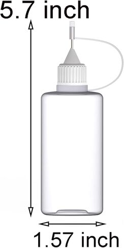 12 PCS 4 أوقية أونصة زجاجة زجاجة زجاجة زجاجة غراء مع 2 قمع ، للغراء ، السائل ، الزيت ، الحرف اليدوية ، إلخ ، أغطية متعددة الألوان in Kuwait