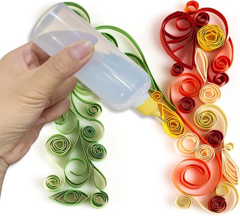 12 PCS 4 أوقية أونصة زجاجة زجاجة زجاجة زجاجة غراء مع 2 قمع ، للغراء ، السائل ، الزيت ، الحرف اليدوية ، إلخ ، أغطية متعددة الألوان in Kuwait