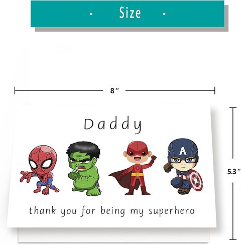 Cute Thank You Card for Daddy, Hilarious Father's Day Card for Dad, Lovely Dad Birthday Gifts from Son Daughter Children, Happy Birthday Card for Papa in Saudi Arabia