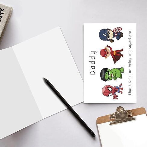 Cute Thank You Card for Daddy, Hilarious Father's Day Card for Dad, Lovely Dad Birthday Gifts from Son Daughter Children, Happy Birthday Card for Papa in Saudi Arabia