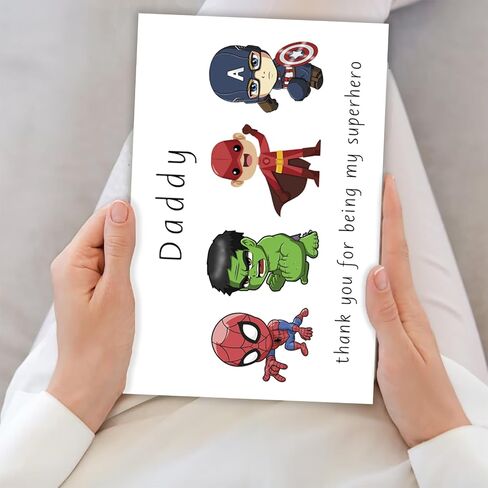 Cute Thank You Card for Daddy, Hilarious Father's Day Card for Dad, Lovely Dad Birthday Gifts from Son Daughter Children, Happy Birthday Card for Papa in Saudi Arabia