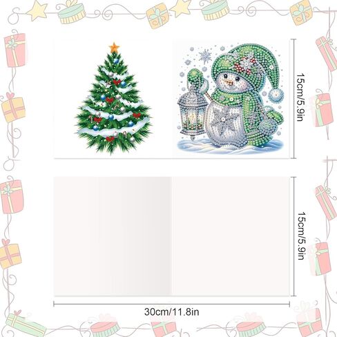 6pcs Diamond Painting Greeting Cards for Blessings and Wishes - Cat DIY Birthday card Special Shape Crystal Diamond Art Partial Mosaic Making Craft, Paper Material, Gift for Christmas Thanksgiving Day in Kuwait