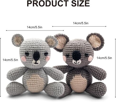 LOLCROCHET Dogs Crochet Kit for Beginners, Labrador Puppies DIY Amigurumi Starter Set with Step-by-Step Video & Book Tutorial, Easy Knitting Project for Adults Crocheting Doll Xmas Gift in Saudi Arabia