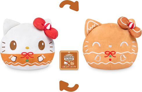 Teeturtle Cinnamoroll Christmas قابلة للعكس 4 بوصات - زنجبيل خبز - Sanrio مرخص رسميًا - لطيف Kawaii Soft Holiday حيوان محشو in Saudi Arabia