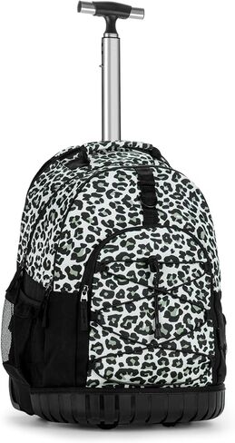 Choco Mocha Tie Dye Rolling Backpack for Girls with Lunch Bag, Large Travel Rolling Backpack Set for Teen Girls Middle School 18 Inch, Blue in Kuwait