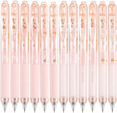 Cherry Retractable Gel Pens Gel Ink Rollerball Pen Set Cute Creative 0.5 mm Black Ink Writing Pens Smooth Writing Pen for Journaling Note Taking Sketching (6 pcs, D8904B) in Saudi Arabia