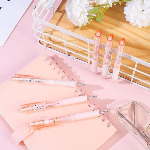 Cherry Retractable Gel Pens Gel Ink Rollerball Pen Set Cute Creative 0.5 mm Black Ink Writing Pens Smooth Writing Pen for Journaling Note Taking Sketching (6 pcs, D8904B) in Saudi Arabia
