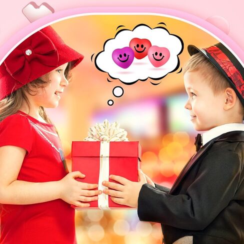 Jerify 100 Pcs Valentines Day Heart Stress Balls 1.5 Inch Small Heart Shape Stress Balls Mini Relief Balls Party Favors Valentines Day Gifts for Little Teens(Cute Style)(Cute Style) in Saudi Arabia