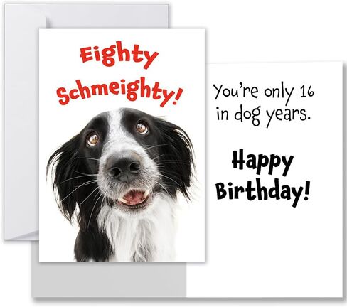 Allynn's Funny Happy 80th Birthday Card for Men or Women in Saudi Arabia