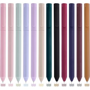 Colored Pens, 6Pcs Colorful Gel Pens 0.5mm Colored Ink Quick-Dry Pens Fine Point Smooth Writing Pens for Journaling Note Taking, Gift for Kids and Students (12 Pcs Morandi A & Vintage A)
