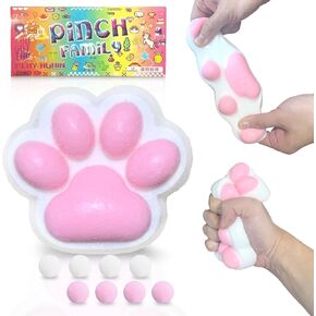 Large Cat Paw Squishy Toy - 4.3 Inch Stress Relief for Adults, Easter Basket Stuffers, Relaxation Gifts