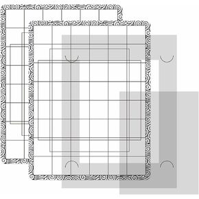 4 PCS Sticky Non-Slip Flexible Gridded Stamp Mats Grid Sheets Low Stick Mat Multi-Use Low Tack Mat,Stick and Stamp Adhesived Sheet Scrapbooking Craft Accessory