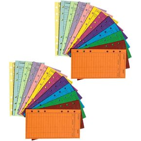 24pcs Budget Envelopes with Punched Holes for Binder Cash Envelope System Wallet for Budgeting Money Saving Cash Tracking