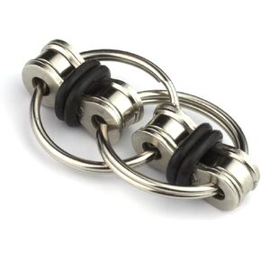 Tom's Fidgets Original Flippy Chain Fidget Toy - Perfect for ADHD, Anxiety, and Autism - Bike Chain Fidget Stress Reducer for Adults and Kids (Single Blue)