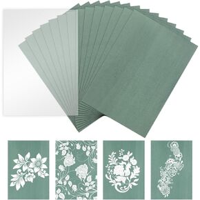 QIANYU 20 ورقة ورقة خلوية مع ورقة واحدة أكريليك لوحة الطباعة أدوات ورق الطباعة عالية الحساسية الطبيعة رسم الطباعة شمس الشمس الشمسية تنشيط ورقة A5 للزهرة الصحافة DIY الفنون الحرف المشاريع in Kuwait