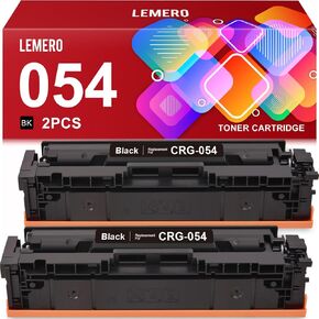 LEMERO 054 Black Compatible Toner Cartridge Replacement for Canon 054 054H CRG-054 for Color imageCLASS MF642Cdw MF644Cdw LBP622Cdw MF641Cdw Laser Printers (Black 2-Pack)