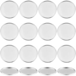 SUNNYCLUE 1 Box 60Pcs Bezel Cup Round Cabochon Tray 25mm Sliver Metal 304 Stainless Steel Blank Base Flat Cabochons Trays Settings for Jewelry Making Charms Pendants Earrings DIY Crafts Accessories
