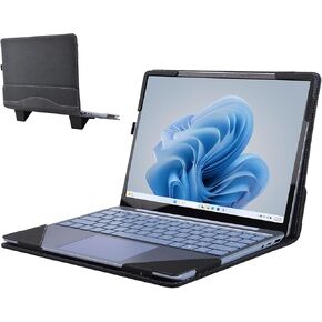 حالة الكمبيوتر المحمول لجهاز الكمبيوتر المحمول Microsoft Surface GO3 （2023 / جهاز كمبيوتر محمول GO2 / LAPTOP GO 12.4 بوصة غطاء محمول PU الغطاء القابل للفصل (12.4in ، الأزرق)